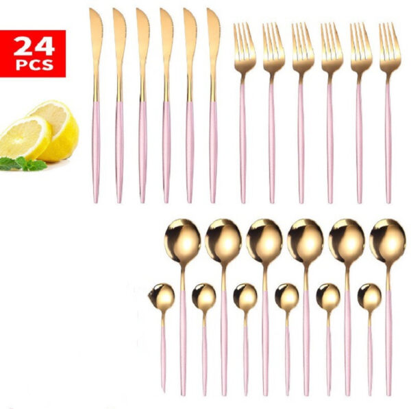 24pcs Luxury Cutlery Set - Image 2