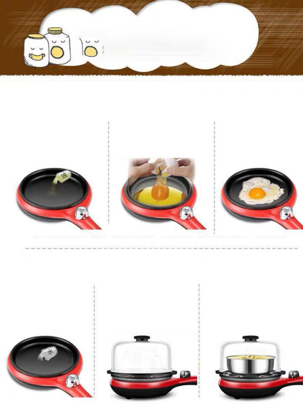 Household Breakfast Machine Stainless Steel Egg Steamer Egg Cooker Omelette Device Small Appliances Gift Gifts - Image 3