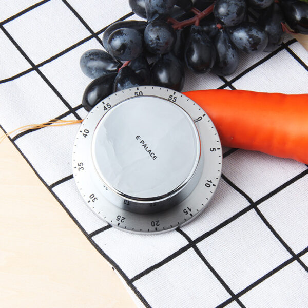 Kitchen Stainless Steel Mechanical Timer Alarm Clock Reminder - Image 4