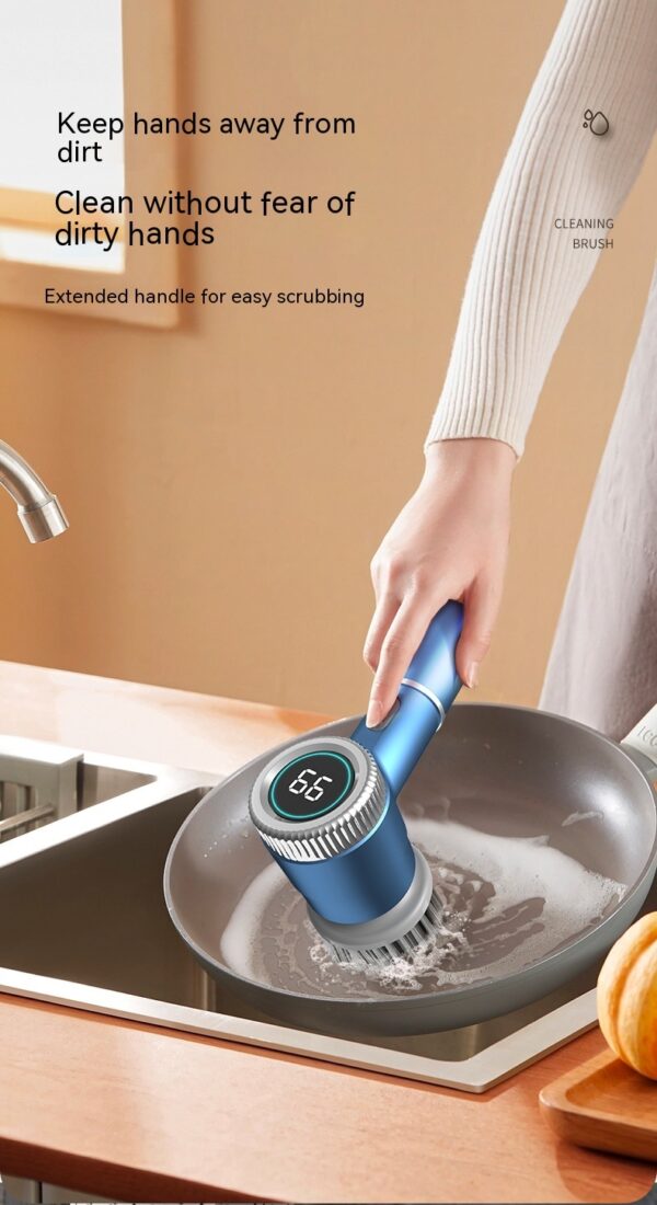 Multifunctional Handheld Wireless Charging Electric Dish Brush - Image 7