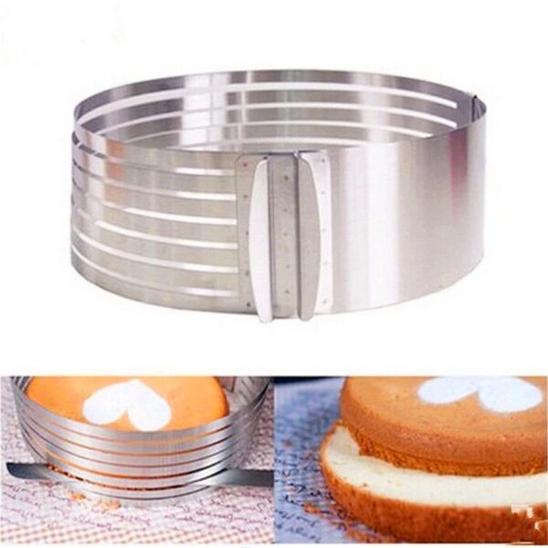 Layered Stainless Steel Adjustable Round Cake Pastry Cutter DIY Tool - Image 4