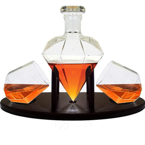 Wine Container, Diamond Creative Decanter Wine Bottle, Vodka Bottle Glass - Image 3