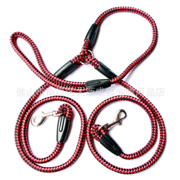 Double-Ended Traction Rope For Walking The Dog Hand-Double-Ended Traction Rope One Plus Two Leash Collar Pet Supplies Dog Collar - Image 8