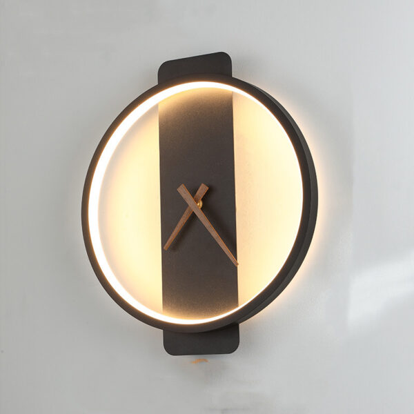 Nordic Wall Lamp Bedroom Bedside Lamp Clock Modeling Lamp - Image 5