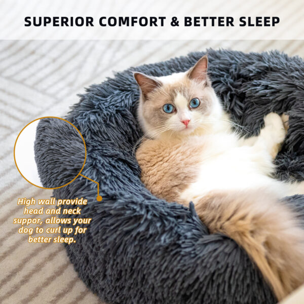 Dog Beds For Small Dogs Round Plush Cat Litter Kennel Pet Nest Mat Puppy Beds - Image 6