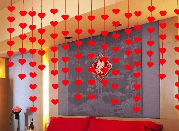 Heart curtain DIY non-woven flower curtain - Image 5