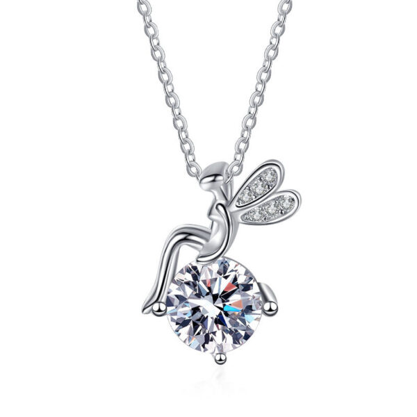 Moissanite 925 Sterling Silver FARCENT Necklace For Women - Image 4