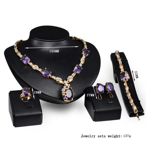 Europe and the United States fashion jewelry set, bride punk style jewelry four sets of fast sell through manufacturers source - Image 2