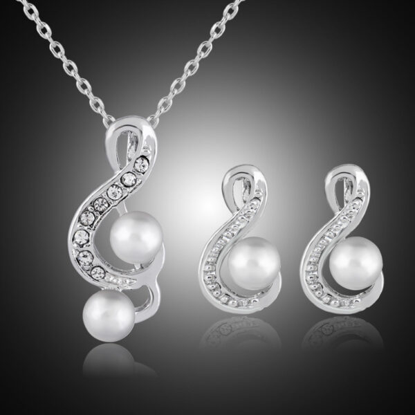 Fashion pearl two sets of simple and elegant bride wedding jewelry set Danbi jewelry - Image 2