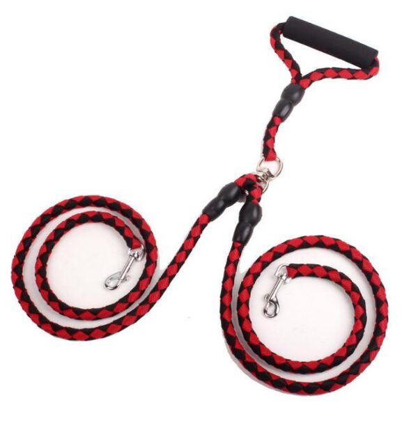 Double-Ended Traction Rope For Walking The Dog Hand-Double-Ended Traction Rope One Plus Two Leash Collar Pet Supplies Dog Collar - Image 9