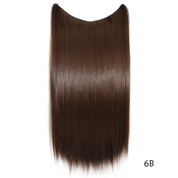 22 inches Invisible Wire No Clips in Hair Extensions Secret Fish Line Hairpieces Silky Straight Synthetic - Image 3