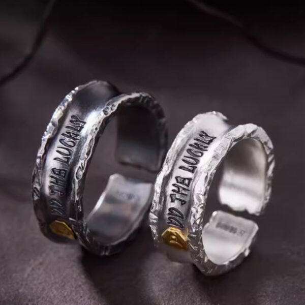 Couple Ring Men's And Women's Ring 99 Foot Silver Set - Image 5