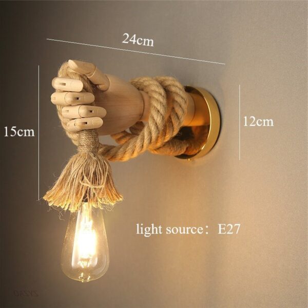 Vintage Ornament Mechanical Hand Wall Lamp - Image 10