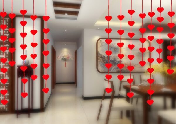 Heart curtain DIY non-woven flower curtain - Image 3