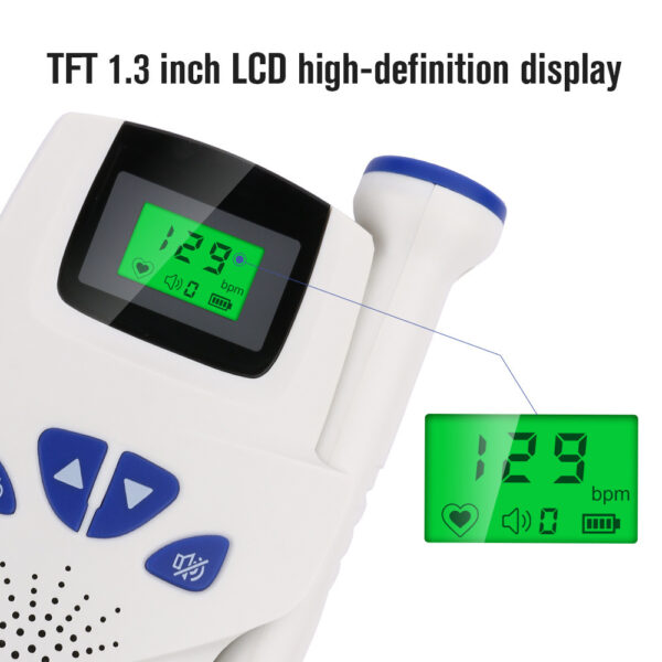 Digital Waveform Dual Display Fetal Doppler Heart Rate - Image 7