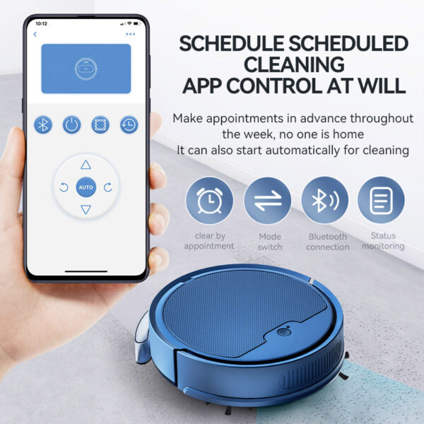 Intelligent Sweeping Robot Large Water Tank Mobile App Remote Control Planning And Cleaning Line Low Noise 2000 Pa Large Suction - Image 2