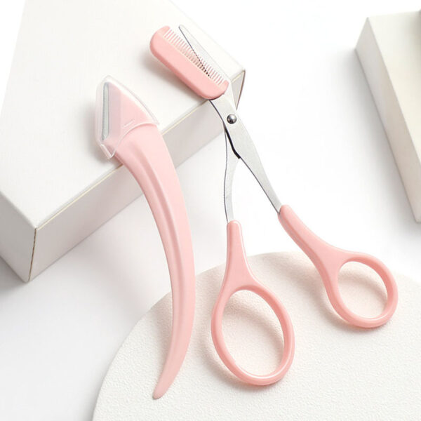 Eyebrow Trimming Knife With Comb Curved Moon Small Beauty Supplies Gadgets - Image 4