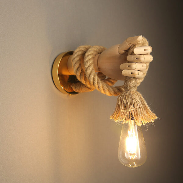 Vintage Ornament Mechanical Hand Wall Lamp - Image 9