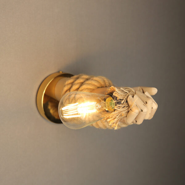 Vintage Ornament Mechanical Hand Wall Lamp - Image 6